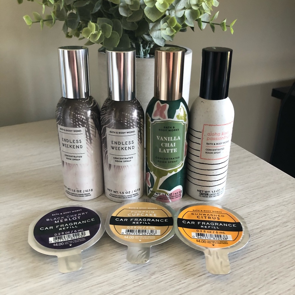 Bath & Body Works Room Spray and Car Bundle